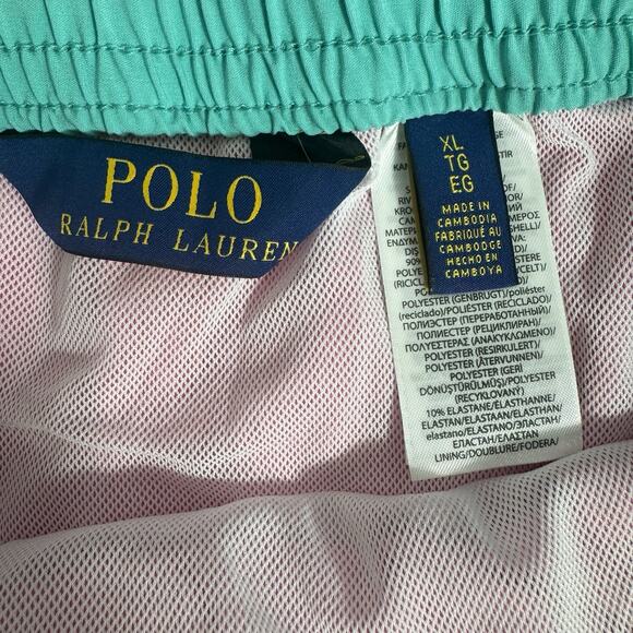 Polo Ralph Lauren Men's XL Pink Solid Polo Swim Trunks - Picture 7 of 8